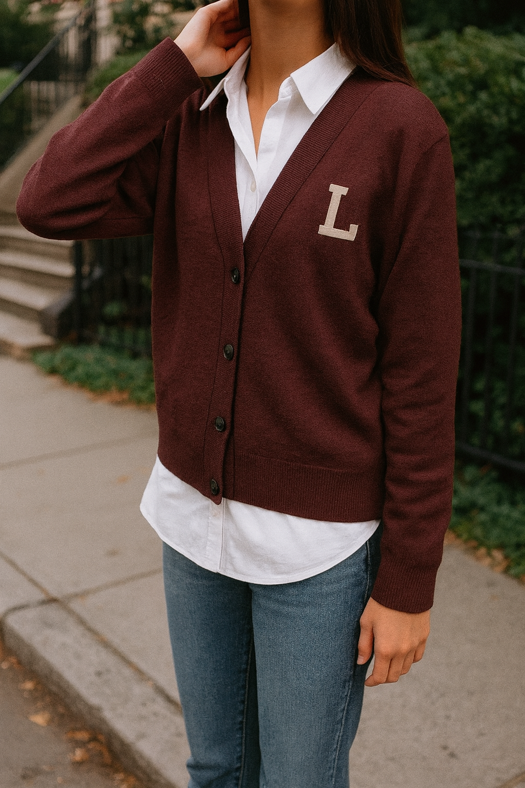Claret Varsity (Knitted Cardigan/Unisex)